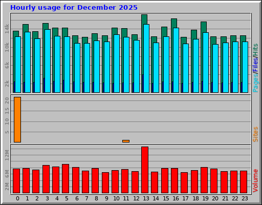 Hourly usage for December 2025 Hourly usage for December 2025