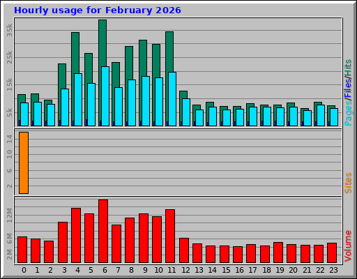 Hourly usage for February 2026